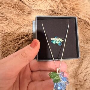 Silver Necklace and Rings